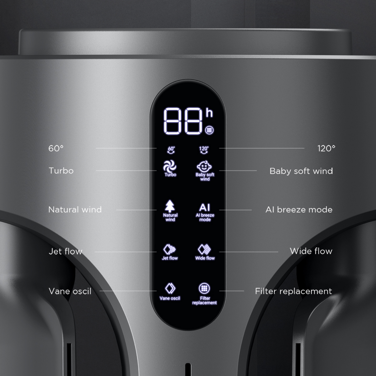 AIRMATE Oscillating Bladeless Fan with amp HEPA Filter Air Purifier