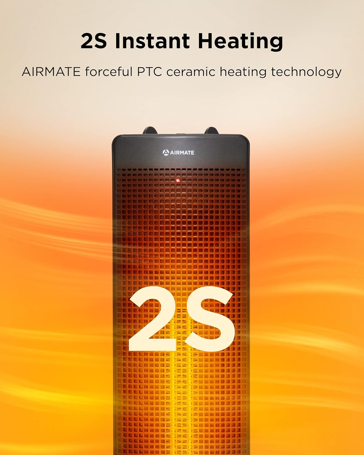 AIRMATE Electric Space Heater for Indoor Use 25"