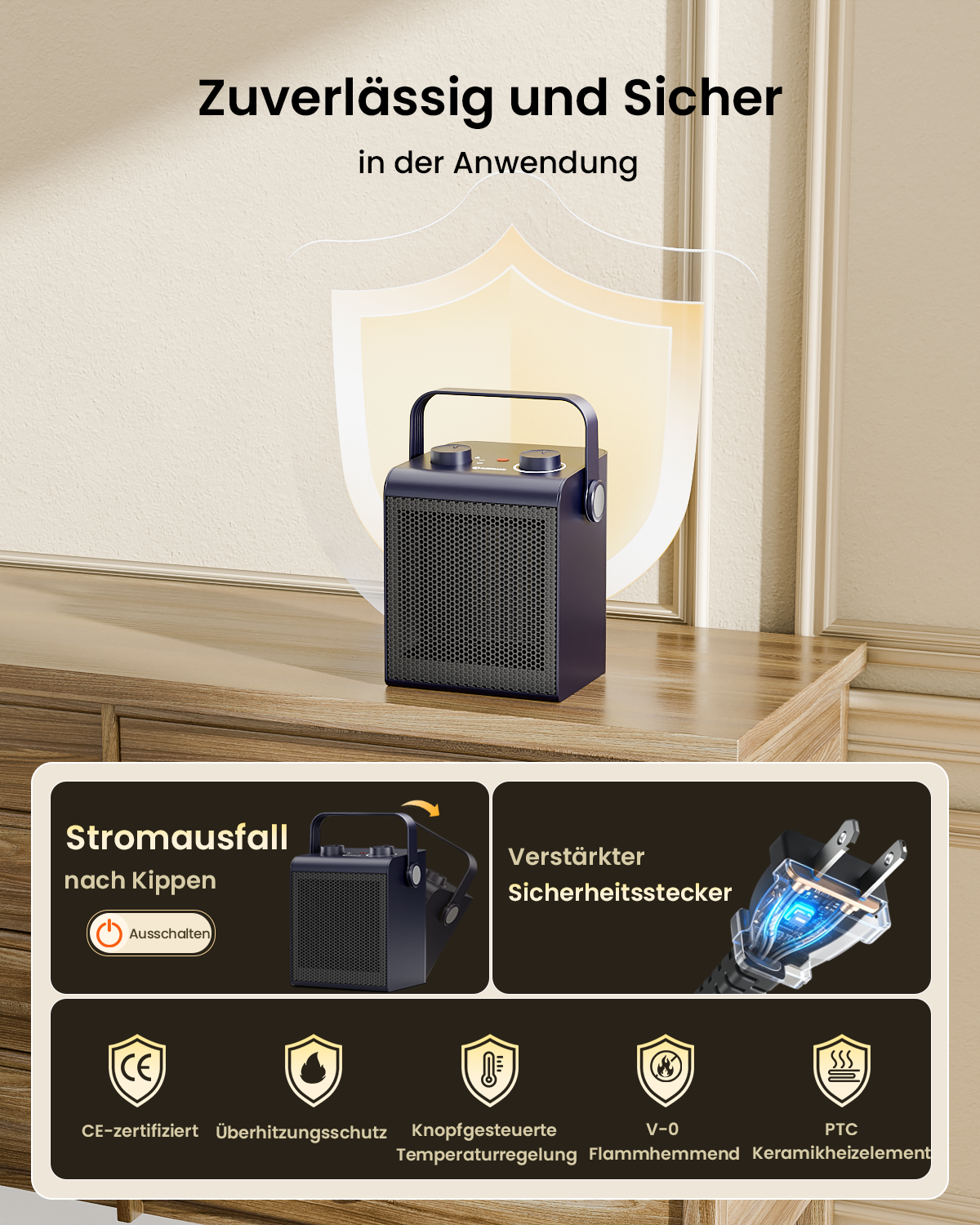 25"Space Heaters For Indoor Use Large Room