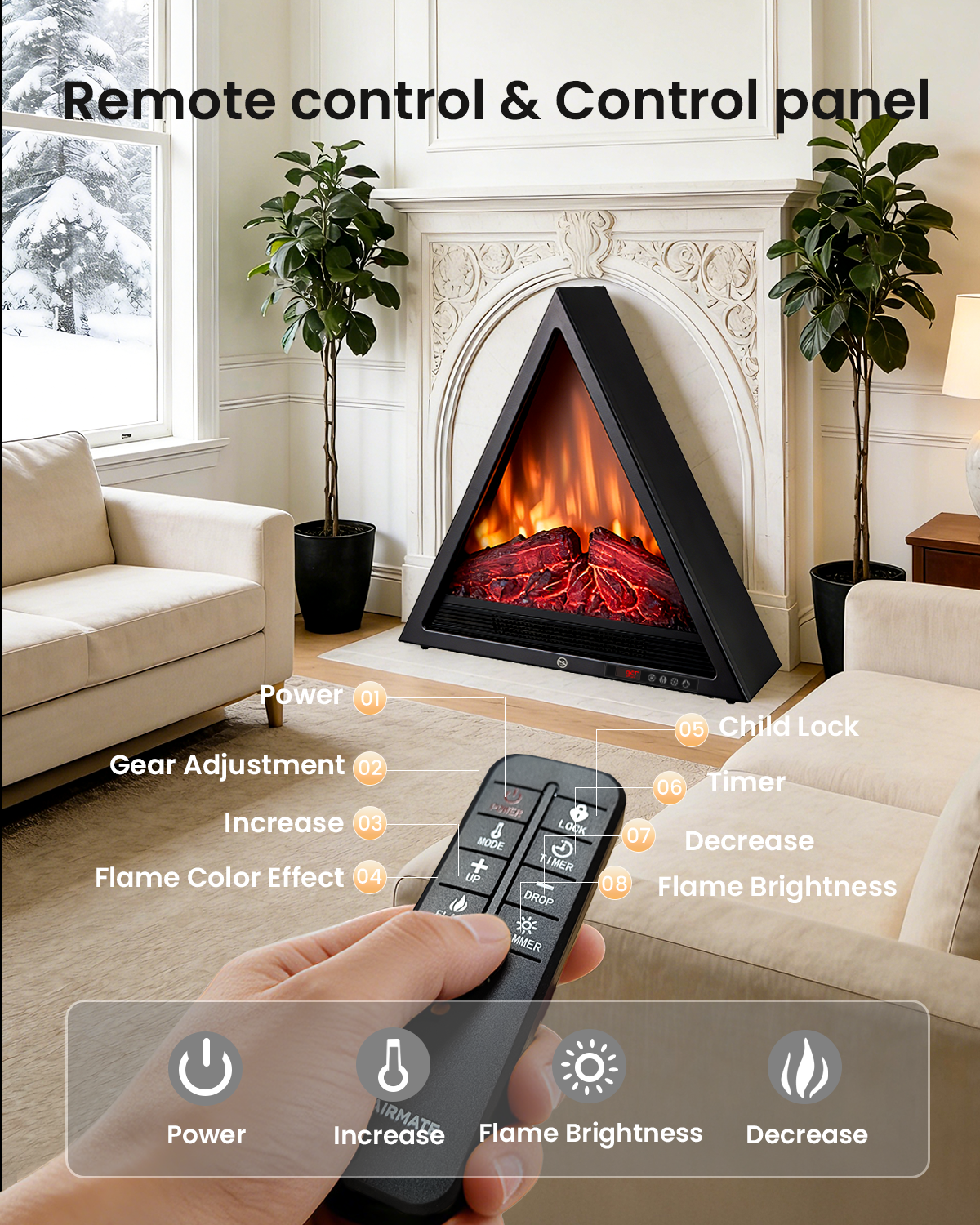 Electric Fireplace Heater